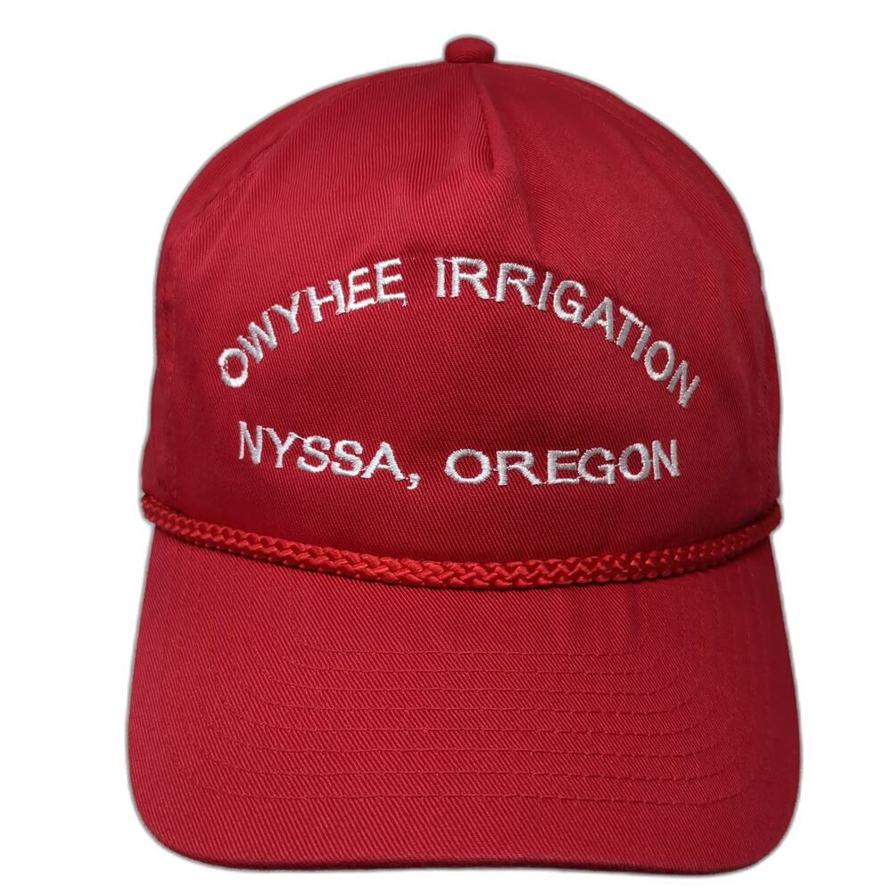 OTTO 5 Panel Red Hat One Size Snapback Owyhee Irrigation Nyssa Oregon Poly